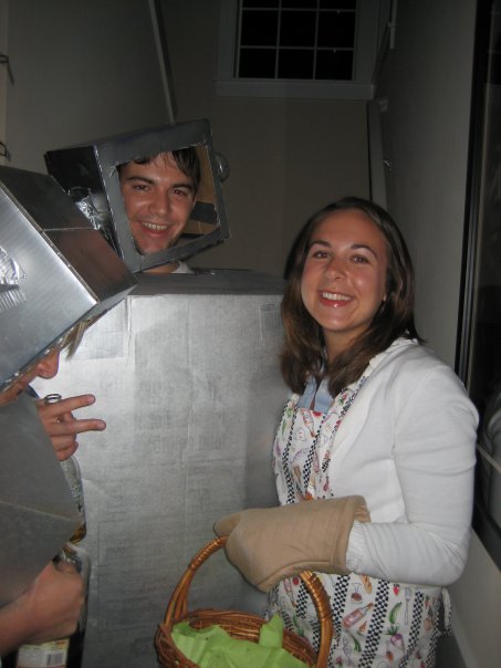 Another Halloween photo - this was 2008. Alex was a robot and I was Martha Stewart.