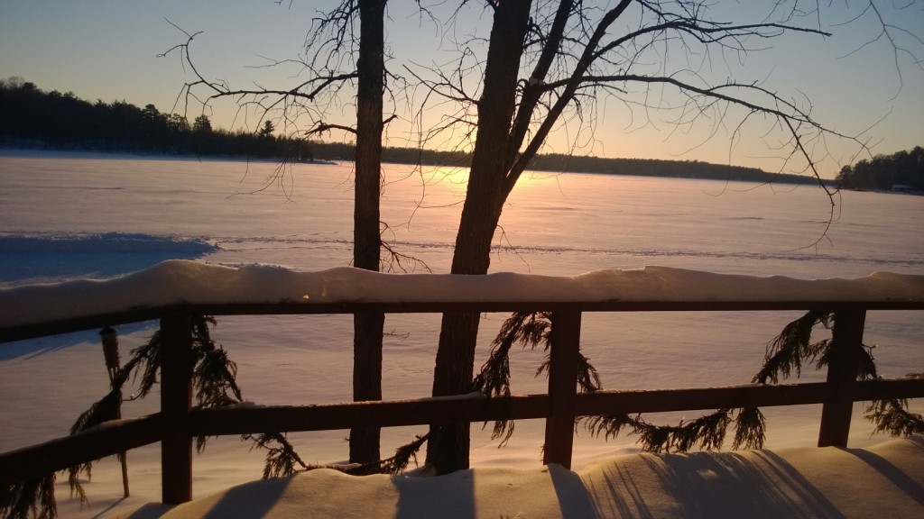 Sun set over Lake Shamineau