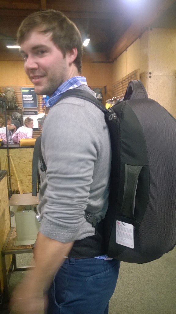 Alex and his new backpack