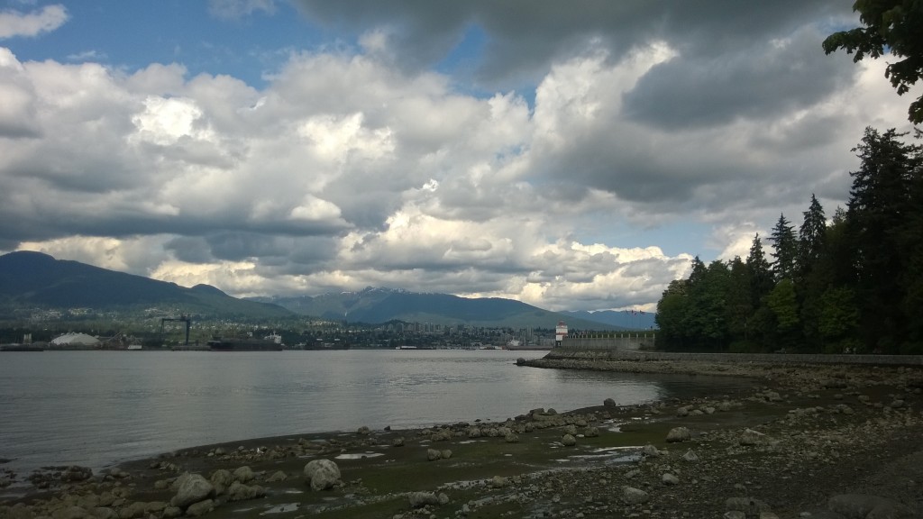 Great views back towards the city from Stanley Park.