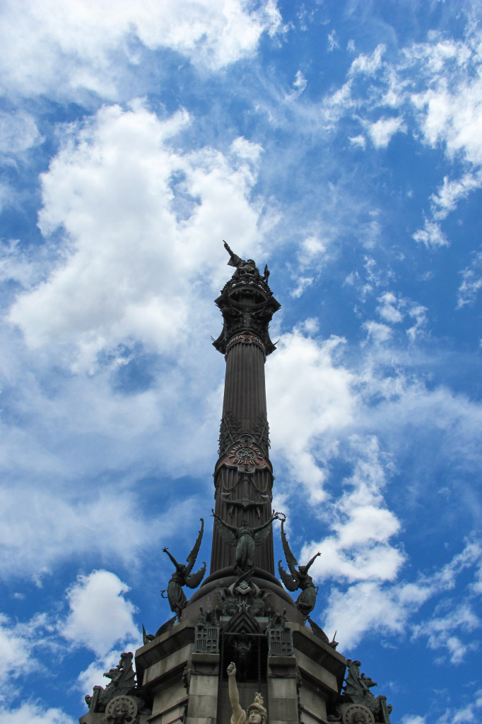 {Christopher Columbus statue at the foot of La Rambla}