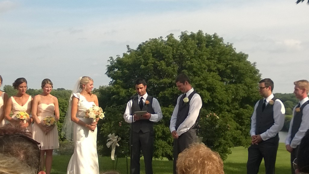 {Then we attended their wedding in Lake Geneva, Wisconsin the following weekend.}