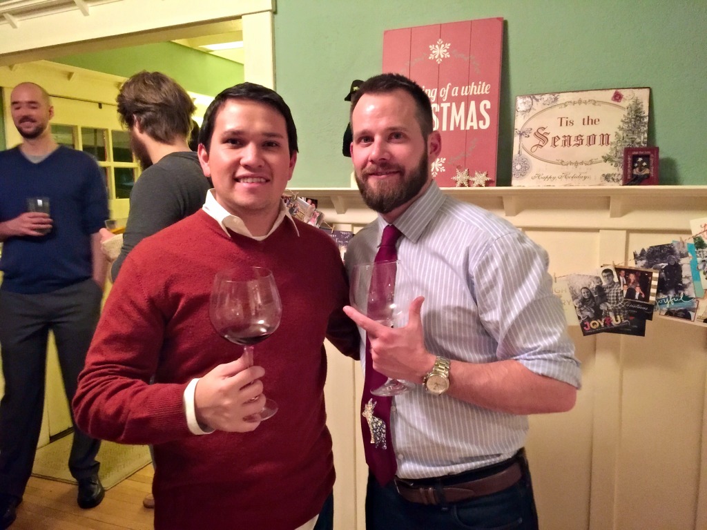 {Dave and Ryan enjoying some vino}