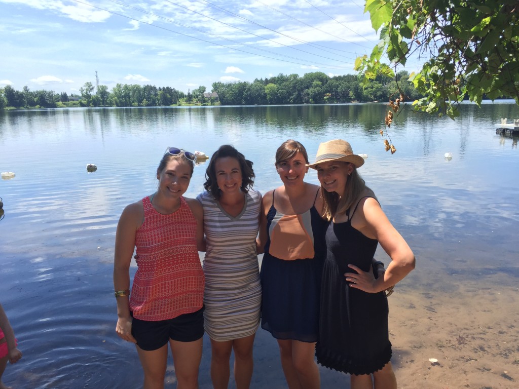 {After brunch we trekked across town back to Mahtomedi, where I grew up, for my friend Kailey's son's first birthday party. I am really glad we squeezed this in. It was a perfect lake setting and I loved catching up with my girlfriends!}