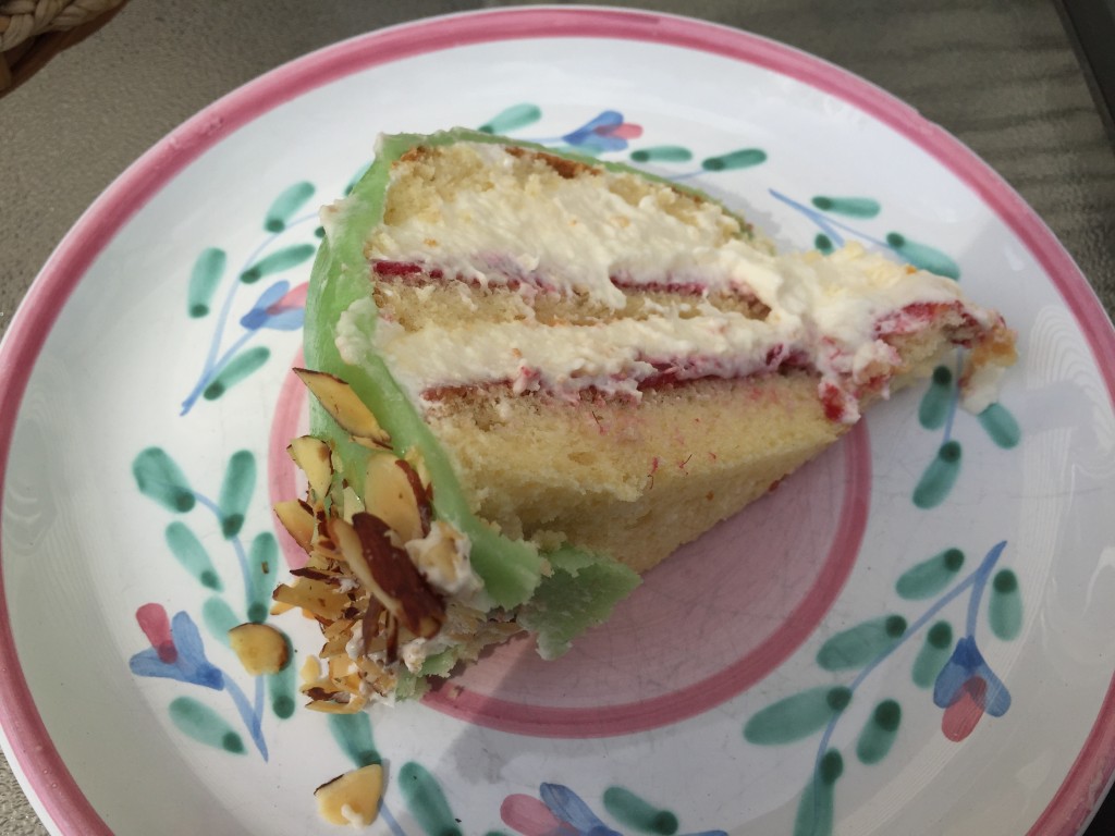 {The "original" princess torte cake from Wuollett's bakery in Minnesota.}